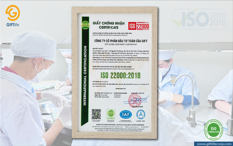 🥇GIFTlife được cấp chứng nhận ISO 22000:2018